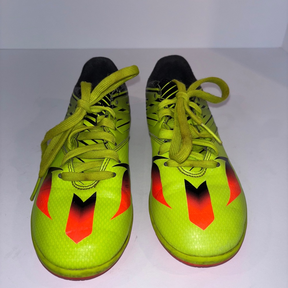 Adidas Performance Messi 15.3 Soccer Shoes Indoor Football Green Orange Kids 3 - Picture 3 of 7